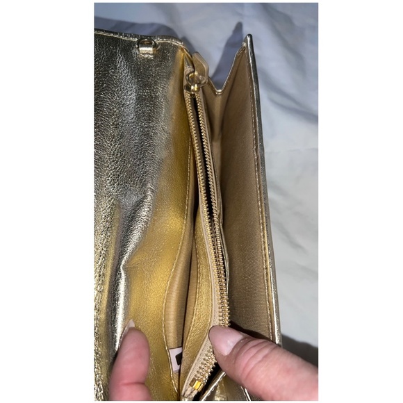 Jimmy Choo Gold Lurex Fabric Milla Clutch - Picture 3 of 6